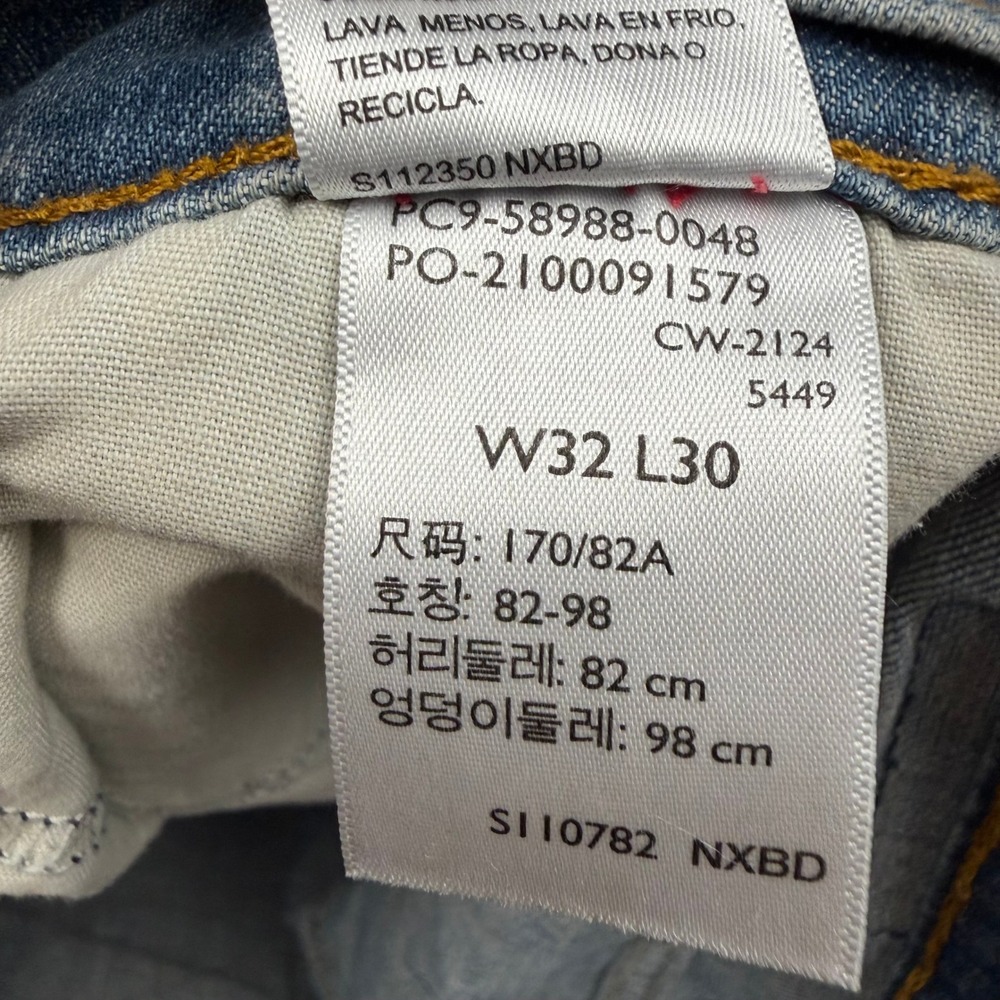 Levi Strauss Signature Mens Straight Leg Blue Jeans W32 L30 58988-0048 - Picture 8 of 10